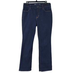 Old Navy Bootcut Mid Rise Kicker Stretch Blue Denim Jeans Womens 6 Short